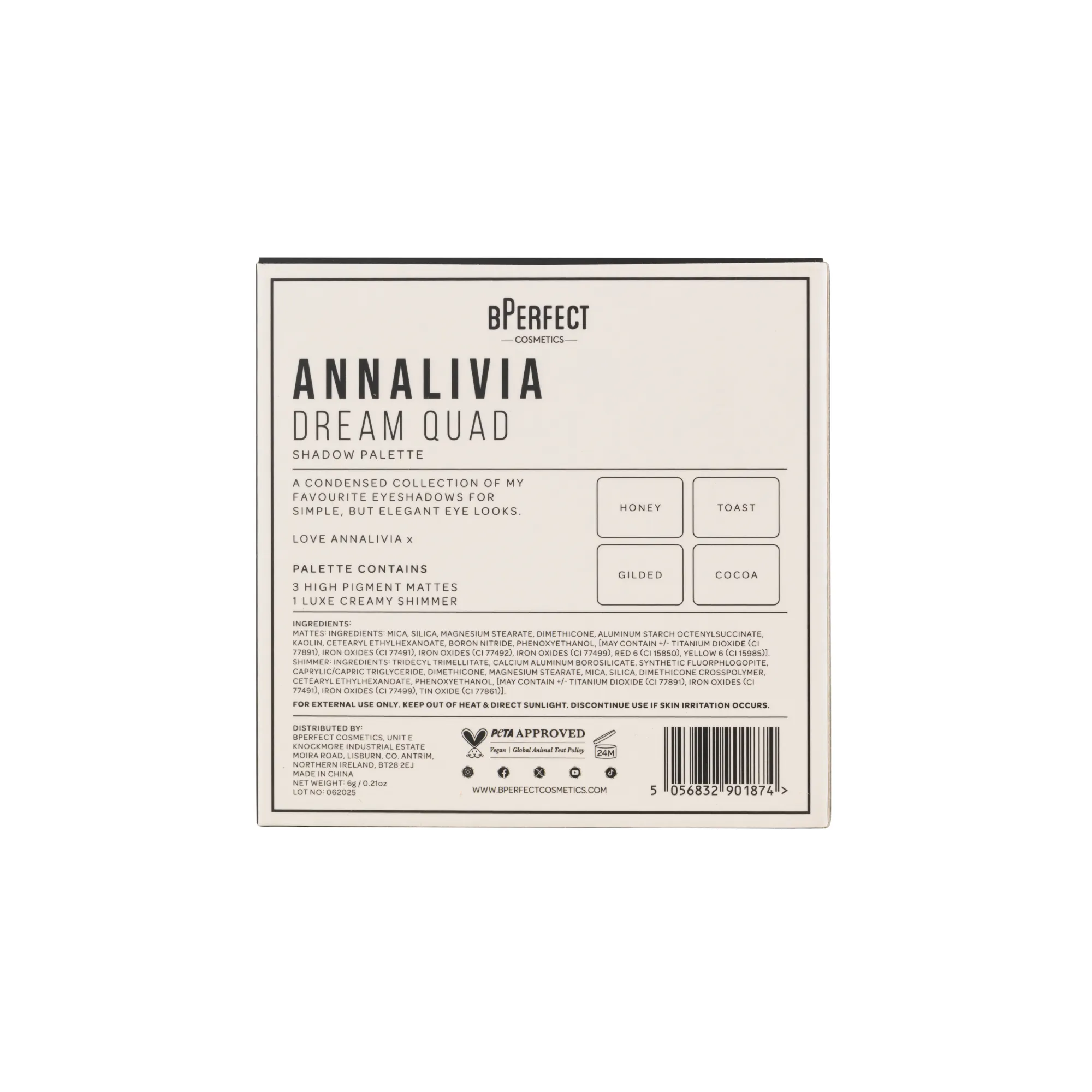 BPerfect x Annalivia - Dream Quad Shadow Palette - Image 4