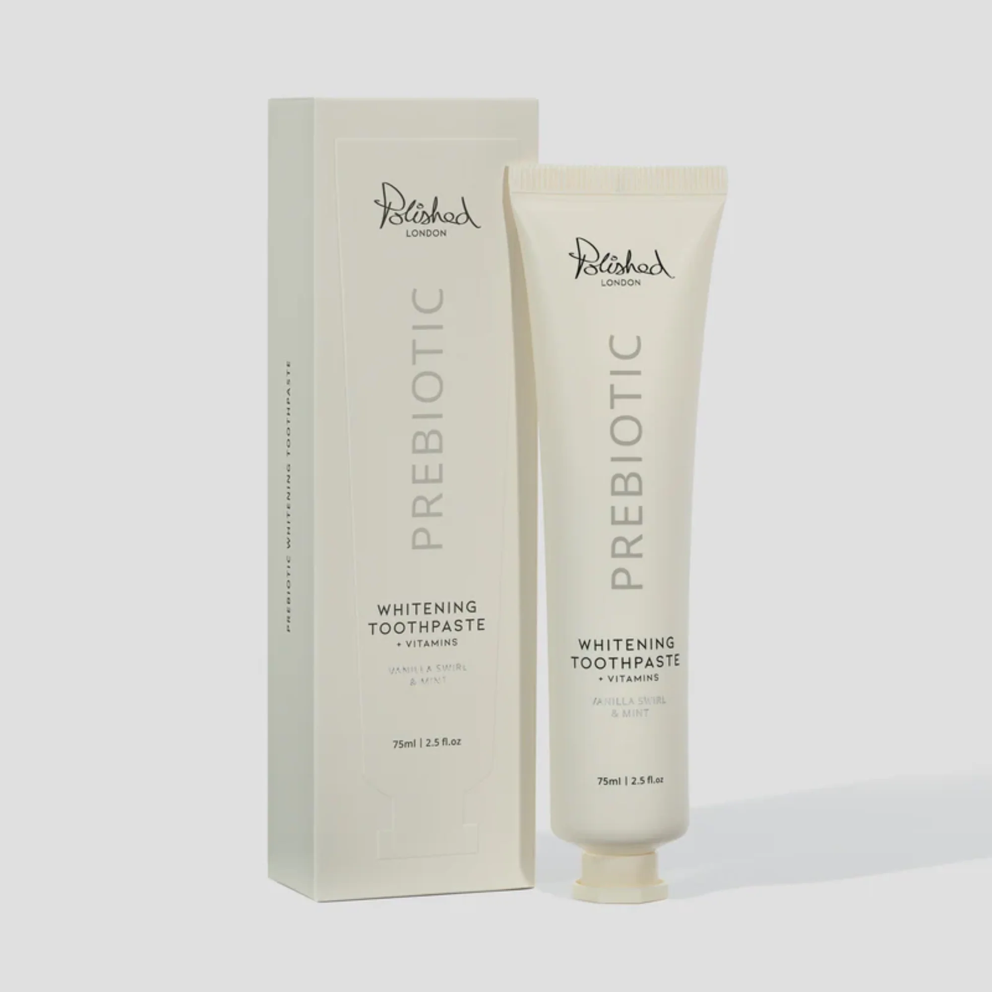 Polished London -  Vanilla Swirl + Mint Prebioitic Whitening Toothpaste - Image 4