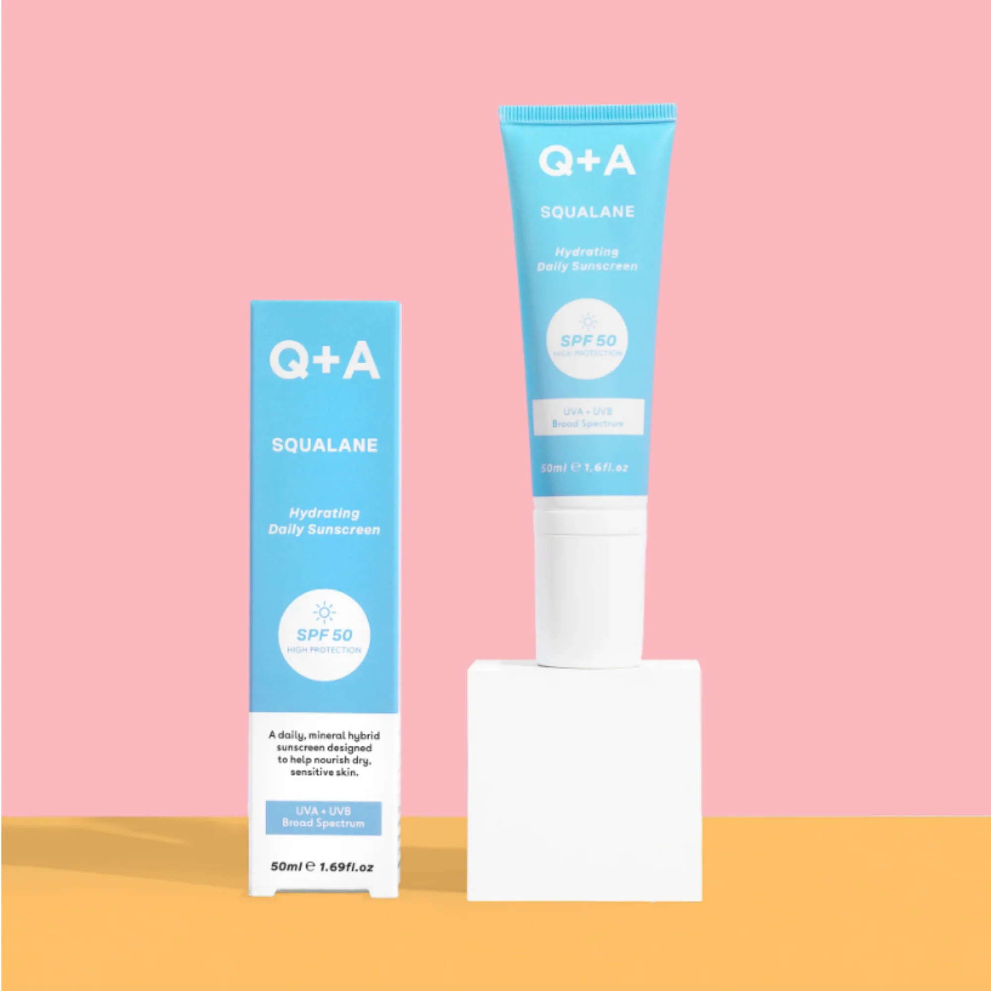 Q+A Squalane SPF50 Hydrating Facial Sunscreen - Image 4