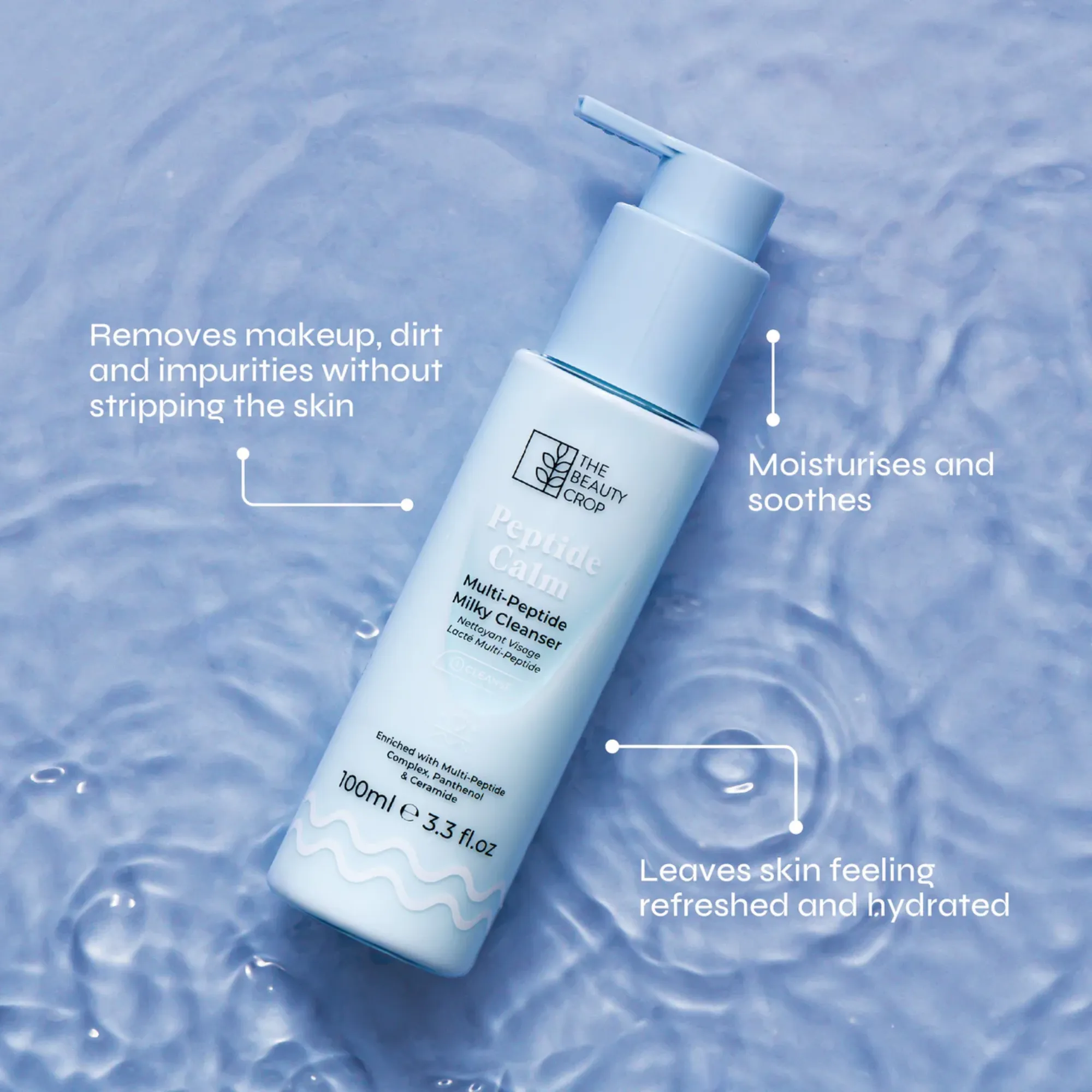 The Beauty Crop - Peptide Calm Multi-Peptide Milky Cleanser - Image 3